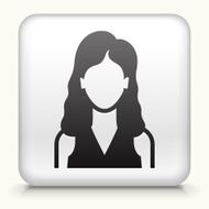 Square Button with Woman Face N12