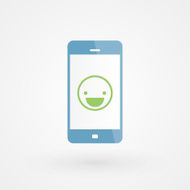 Smartphone and happy smiley