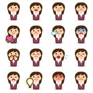 Business woman emoticons N6