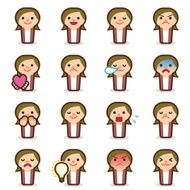 Business woman emoticons N7