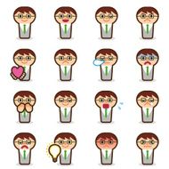 Businessman emoticons N4