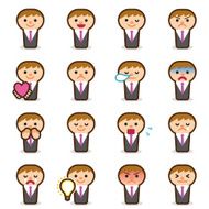 Businessman emoticons N7