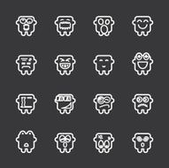 Emoticons Set 10 - White Series