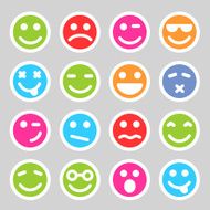 Flat smiley icons N5