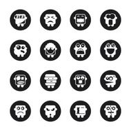 Emoticons Set 2 - Black Circle Series