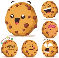 Chocolate Chip Cookie Cartoon Set A