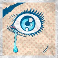 eye with a tear