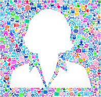 Businesswoman on Modern Technology &amp; Communication Pattern N2