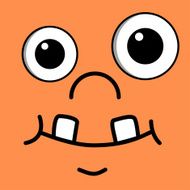 Funny cartoon face N32