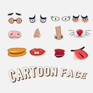 cartoon emotions face set - vector illustrator