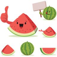 Watermelon Cartoon Set C