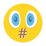 Vector smiley Moderation censorship or swear words concept