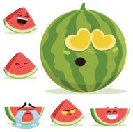 Watermelon Cartoon Set B