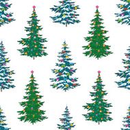 Seamless background Christmas trees