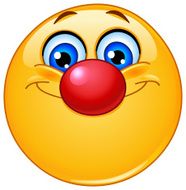 Emoticon with clown nose N2