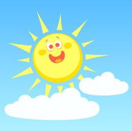 Cartoon Sun And Clouds N18