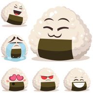 Onigiri Cartoon Set B