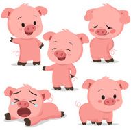 Piglet Cartoon Set