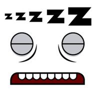 Vector Cute Cartoon Sleeping White Face N2