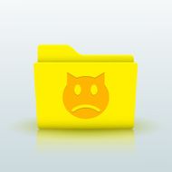 Vector yellow folder on blue background Eps10 N10