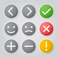 Buttons with symbols