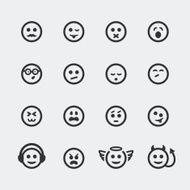 Vector smile mini icons set #2