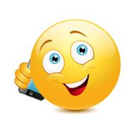 Emoticon talking on phone