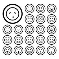faces emoticon icons set N6
