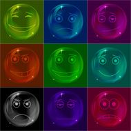 Bubbles smileys colorful N2