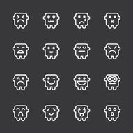 Emoticons Set 11 - White Series
