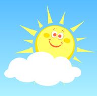 Cartoon Sun And Cloud