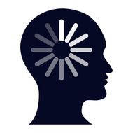 Human head silhouette loading - VECTOR N3