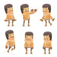 set of eskimo character in different poses N3