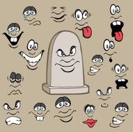 Faces for a Headstone N2
