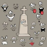 Faces for a Headstone N3