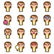 Business woman emoticons N8