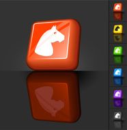 horse 3D button design