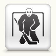Square Button with Goaltender