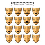 Theatrical masks emoticons N2