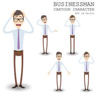 Businessman cartoon character eps 10 vector illustration N13