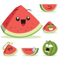 Watermelon Cartoon Set A