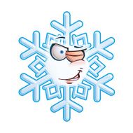 SnowFlake Emoticon - Wink