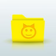 Vector yellow folder on blue background Eps10 N12