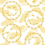 Seamless smileys and footprints