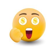 Yellow emoticon cartoon character eps 10 vector N37
