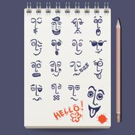 Faces Characters Sketch N2