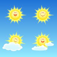 Funny Cartoon Sun Set