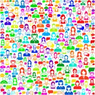 People Faces on Seamless Background N2