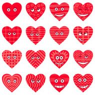 Valentine hearts smileys set N3
