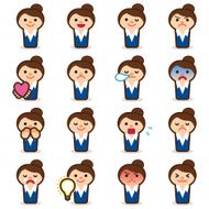 Business woman emoticons N10